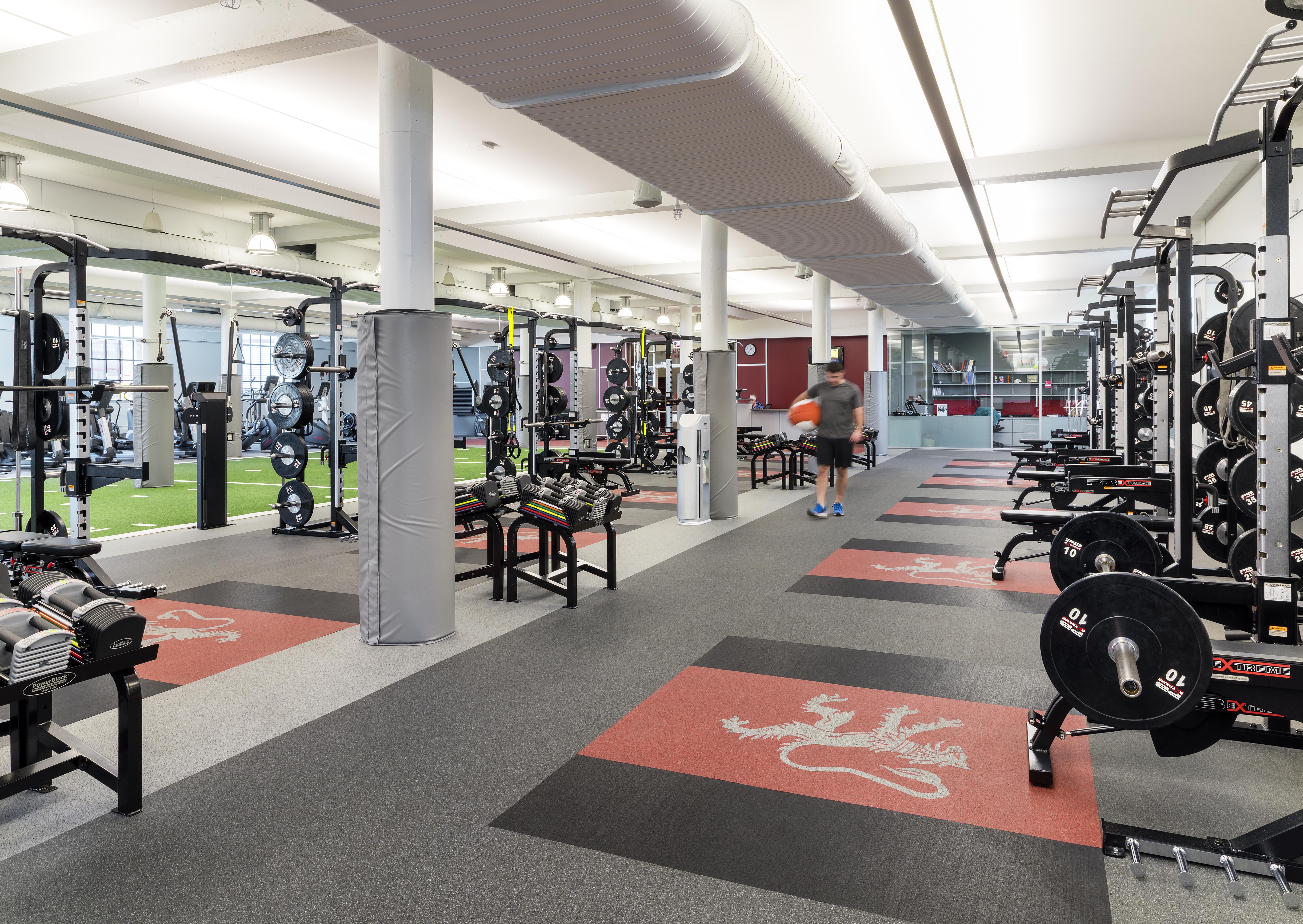 new fitness center with equipment