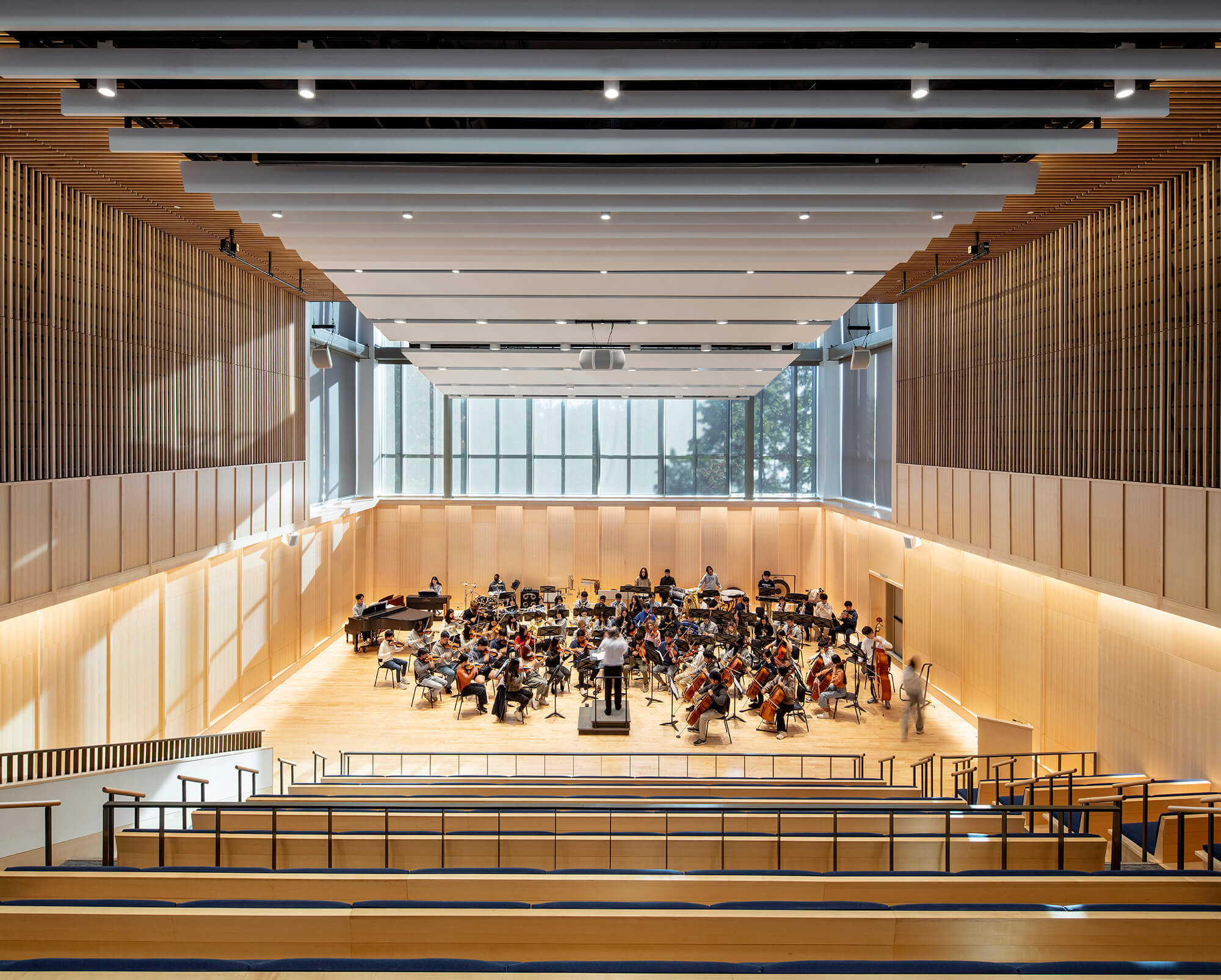 Peddie students perform in the new Ding Music Hall.