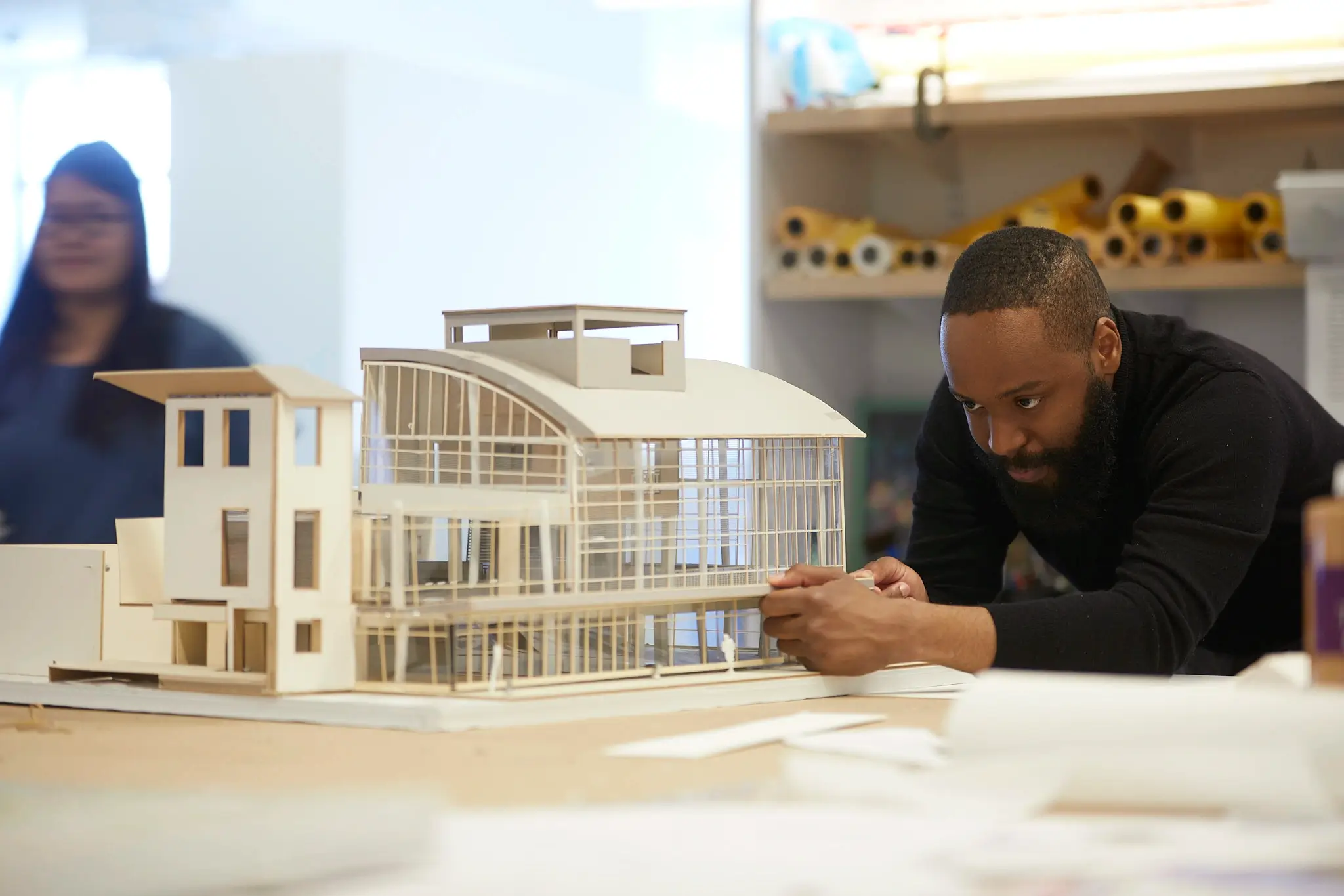 Person working on 3D model